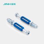 40mm Steel Minifix Connecting Bolts With Plastic Dowel, flat pack furniture