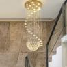 Buy cheap Modern Long Staircase Crystal Chandelier Lighting Indoor Lighting Hanging Luster(WH-NC-27) from wholesalers