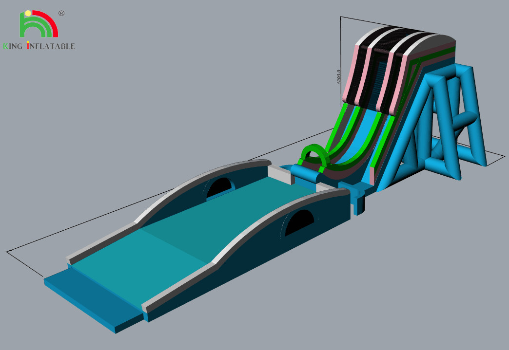 Custom Multiple Styles Inflatable Water Slide With Continuous Blower System