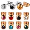 Buy cheap 316l Surgical Steel Crystal Gem Assorted Colors Ear Stud Piercing Simple Style Screw-Back Earrings Sexy Girls Jewelry from wholesalers