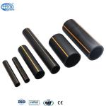 Black ISO9001 HDPE Natural Gas PE Pipe With Orange Strip