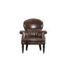 Buy cheap 32'' American Vintage Cigar Leather High Back Armchair Solid Wood Legs with wheels from wholesalers