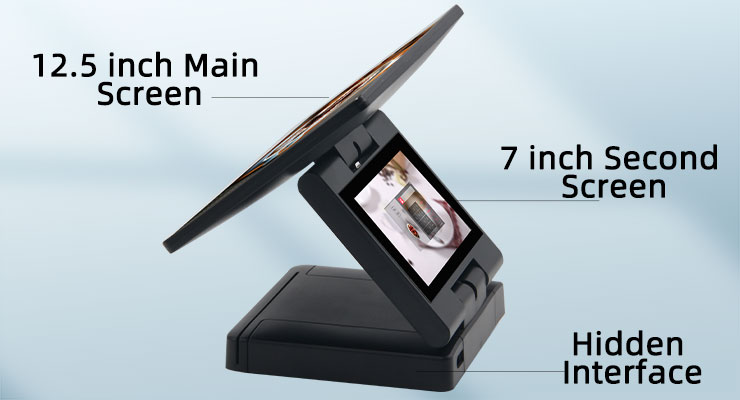 Foldable Desktop Payment Kiosk HDD-880 with Adjustable Screen Heights and 2G DDR Memory