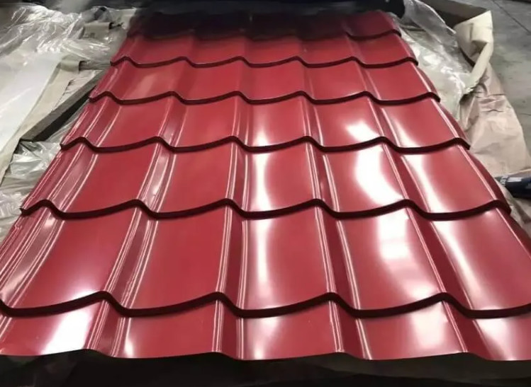 Regular Polyester PPGI Metal Roof Cladding Corrugated Metal 0.22mm Thickness