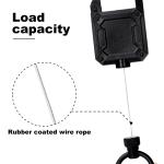Deyi Badge Reel Heavy Duty Retractable Keychain Carabiner Key Holder Square ID