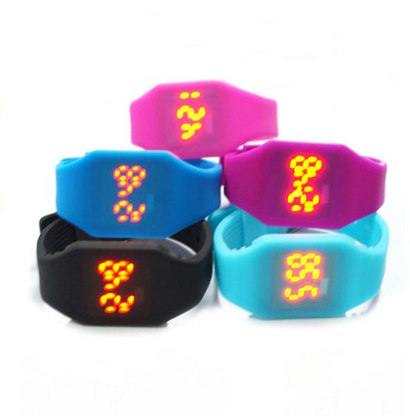 Buy cheap Waterproof Silicone Digital Led Watch , Electronic Movement Square Unisex Watches from wholesalers