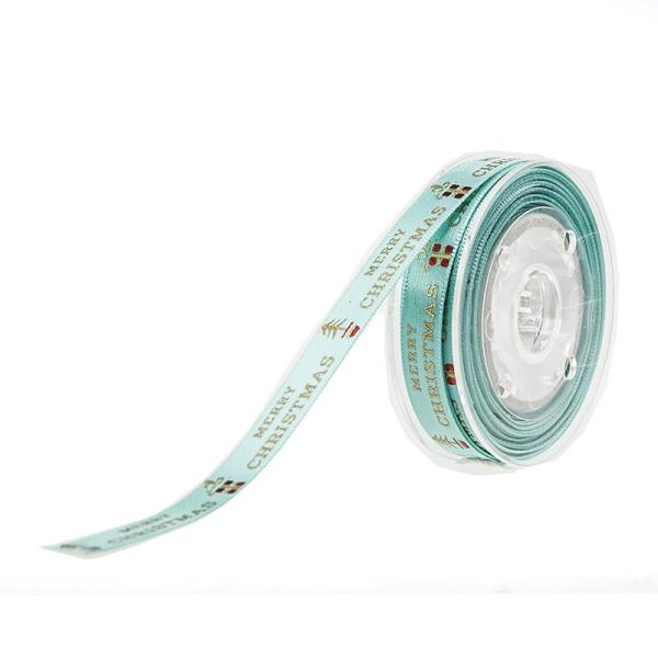 Buy cheap 2 Colors Gold Printed Satin Ribbon For Christmas Gifts Wrapping 9 Mm Width from wholesalers