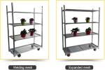 Outdoor Flower Cart Electro Galvanized , Flower Display Trolley 2.0*1800 Mm Post