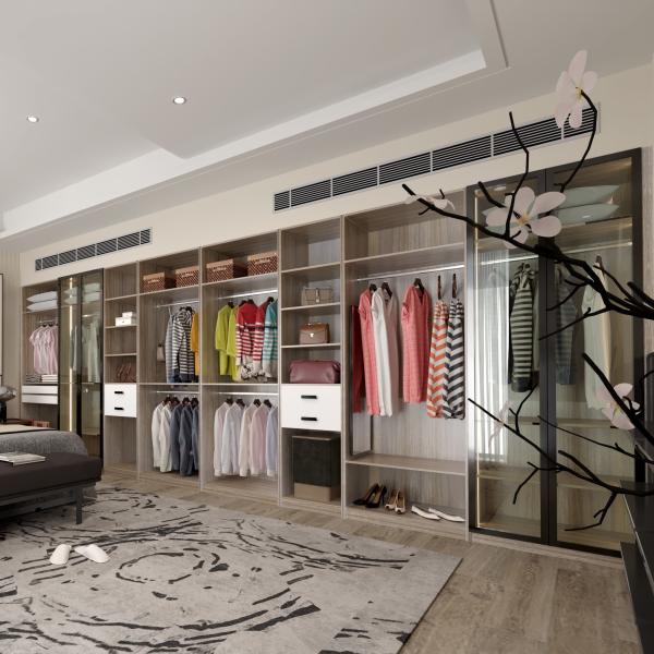 Buy cheap Adjustable Small MDF Master Walk In Closet Wardrobe Cupboards Furniture from wholesalers