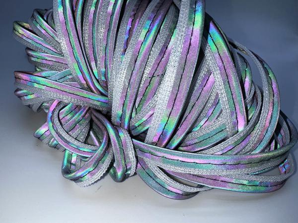 Buy cheap Rainbow Reflective Piping Fabric Strip Edging Braid Trim Sew On Garments from wholesalers