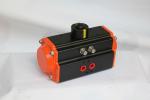 valves pneumatic rotary rack and pinion actuator black body orange caps colour