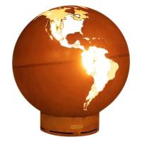 Buy cheap 36 Inch Earth Corten Steel Fire Globe Wood Burning Metal Sphere Fire Pit product