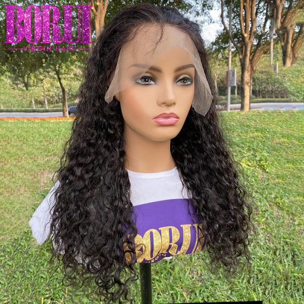 Buy cheap Wholesale High Quality Water Wave Human Hair Lace Frontal Wigs For Black Women from wholesalers