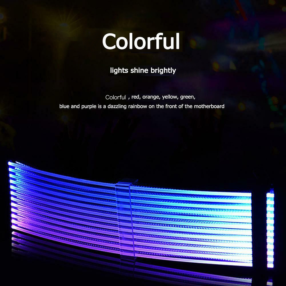 Brand new 5V 3Pin 24Pin ARGB EXTENSION cable cord Computer Straight Cable Synchronous Single Headlight Flat cable 300mm