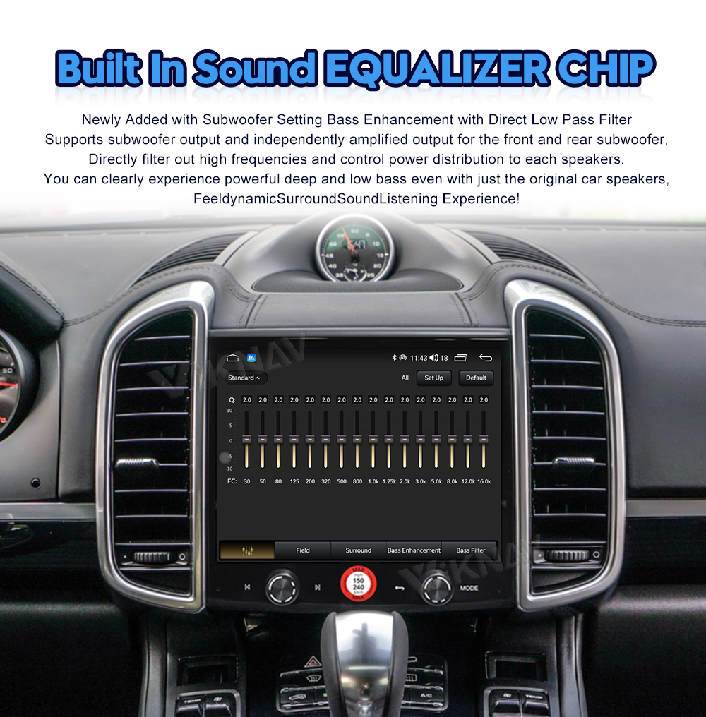 Viknav Car Radio For Porsche Cayenne (2010-2017) 8.4 inch Android Auto Stereo Multimedia Player GPS Navigation Wireless