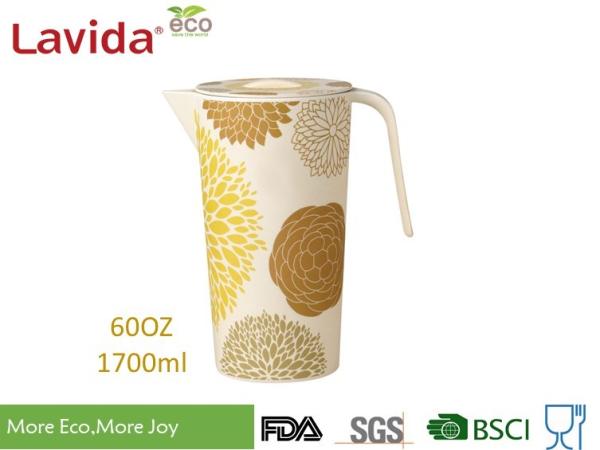 Phthalate / BPA Free Bcold Water Jug Dispens Melamine Pitcher Unique Rustic