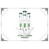 Buy cheap 12'' Straight Tube Grace Glass Smoking Water Pipes With Green Helix Perc Bongs from wholesalers
