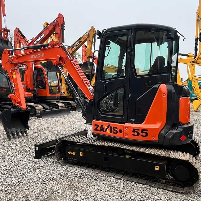 Used Crawl Excavator HItachi ZX55-5A Mini 0.19m3 Bucket Capacity For Construction