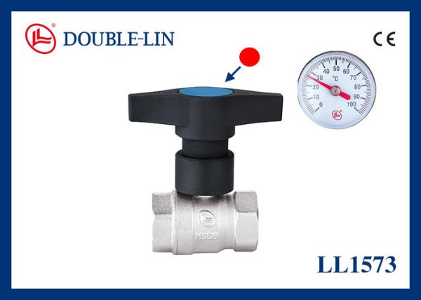 Buy cheap Temperature Measuring Female X Female 1" Brass Ball Valve from wholesalers
