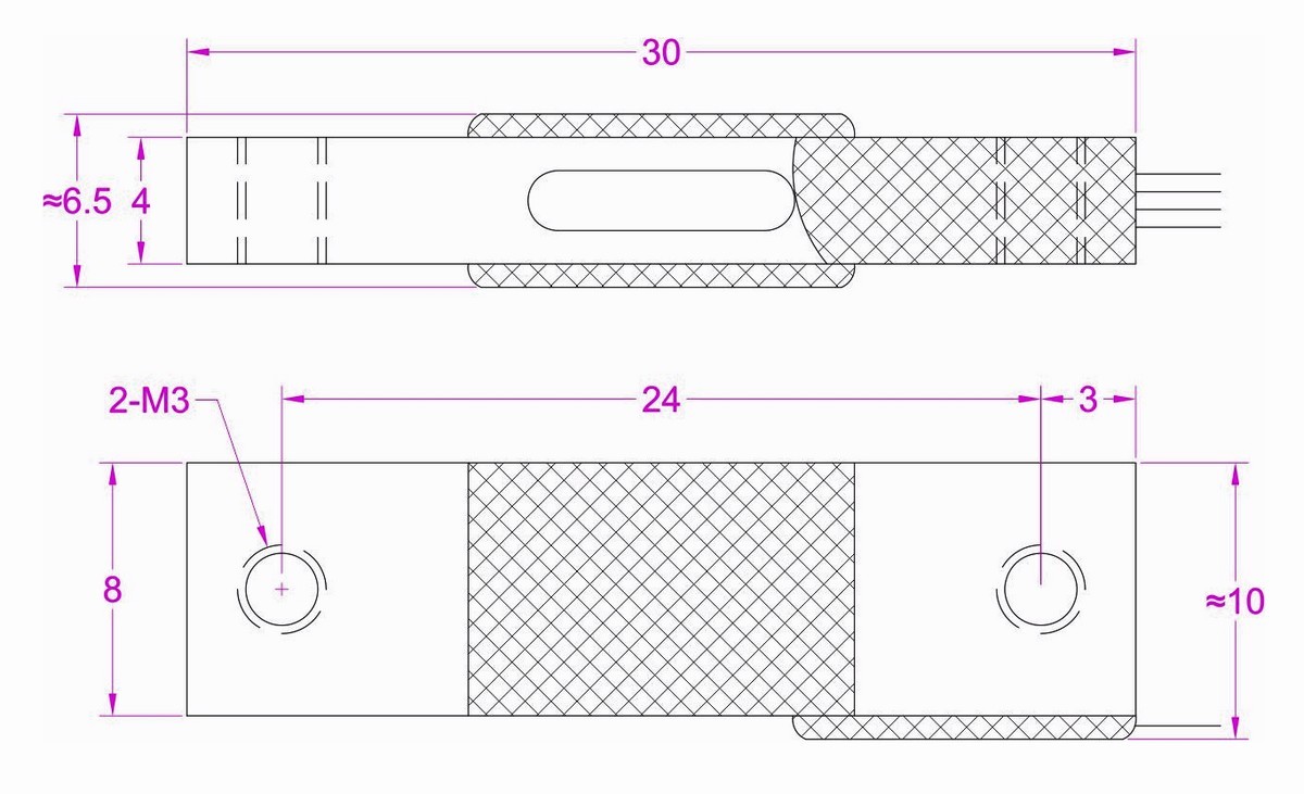 Miniature thin beam load cell 5kg 10kg low profile weight sensor