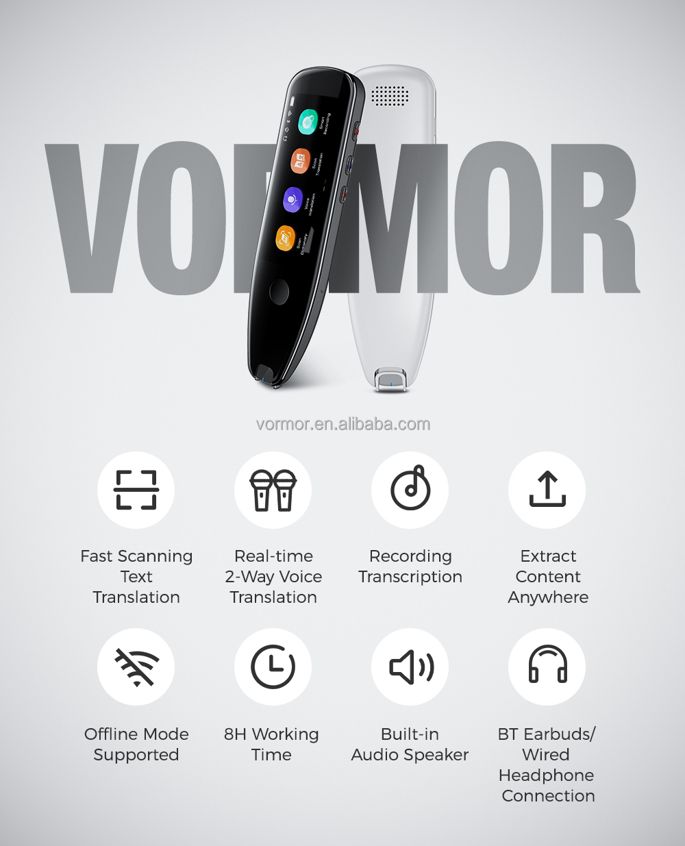 Factory Direct Sale Instant Voice Global Portable Secret Language Translator Device Vormor X5 Educational AI Scanning Reader Pen