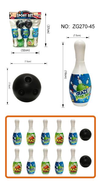 Buy cheap Bowling Toy Set Plastic Bowling Party Favors Kit Sport Toddler Educational toy from wholesalers