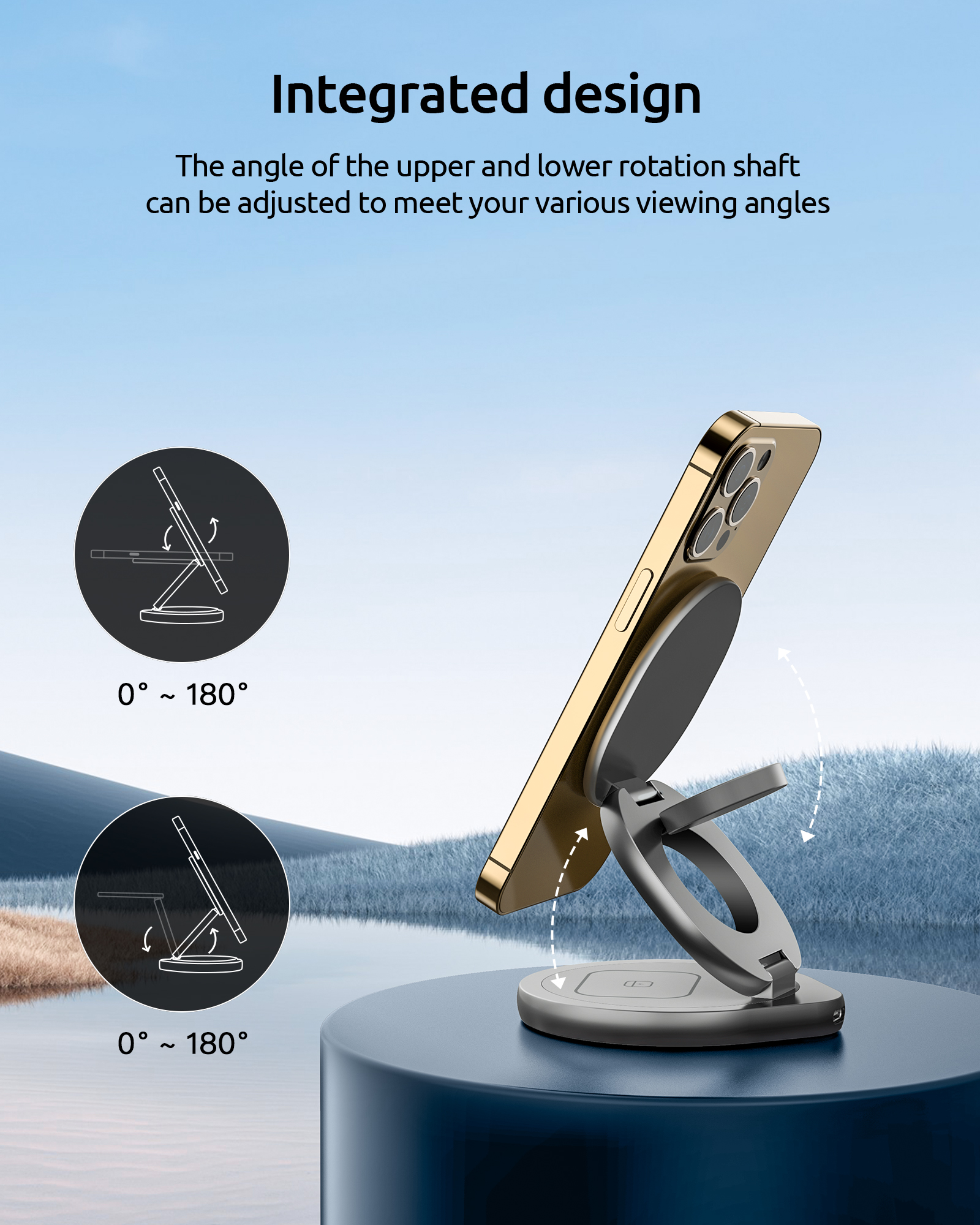 15W 10W 7W 5W Foldable Wireless Charging Station For Mobile Phone Earphone Watch