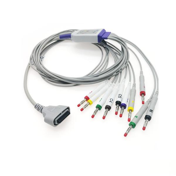 Buy cheap EDAN DX12 Compatible 10 Leads IEC AHA Holter ECG Cable With Banana 4.0 from wholesalers