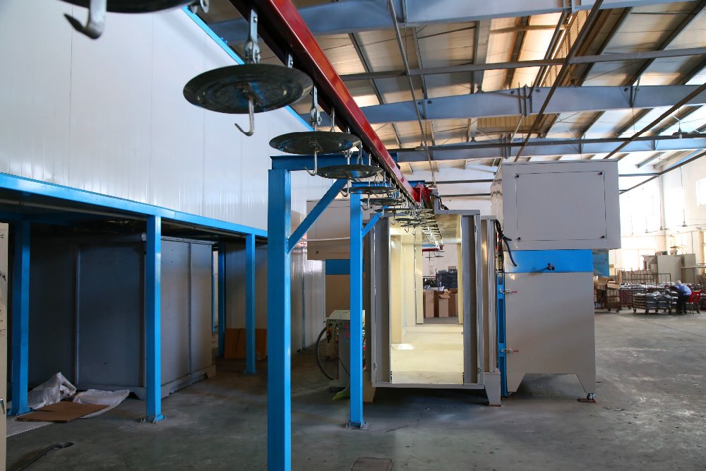 High Capacity Automated Powder Coating Line Safety Operation Powder Coat Paint Line