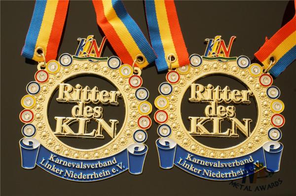 Buy cheap Colorfull And 3D Embossed Metal Award Medals Center Cut Out Shiny Gold from wholesalers