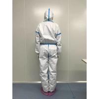Buy cheap Personal Disposable Protective Gown Suits White Coverall Anti - Chemical Agents product