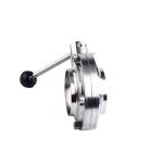 Food Grade Sanitary Stainless Steel Butt-Weld Butterfly Valve with Welding