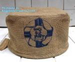 natural jute burlap foldable decorative storage basket,X-Large Well Standing 26"