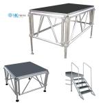 Silver Aluminum Stage for Foldable Concert Equipment and Portable Seating at