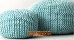 hand made crochet floor pouffe crochet knit hassock crochet knit Ottoman Floor