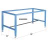 Buy cheap Blue Color Industrial Work Benches 60" Overall Width Powder Coated from wholesalers