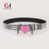 Buy cheap Fashion Pink Love Ladies Leather Belt For Engraved Pattern from wholesalers