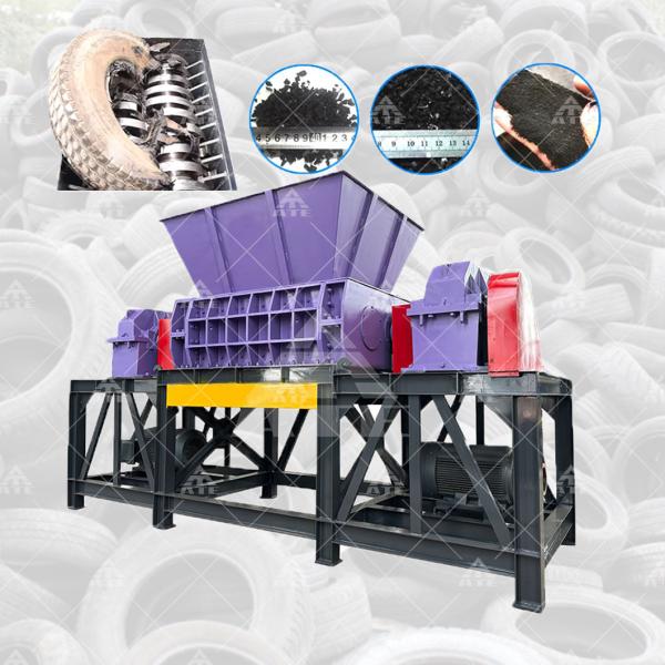 Buy cheap Twin Shaft Tyre Shredding Machine Two Shaft Tire Recycling Shredder from wholesalers