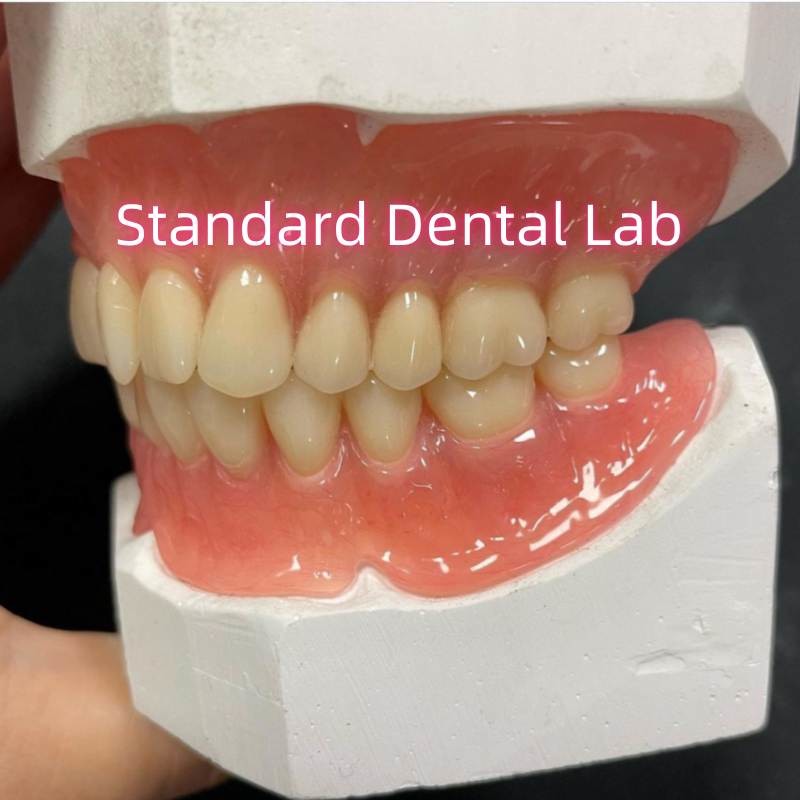 Full Upper And Lower Stayplate Acrylic Partial Dentures Ivoclar Teeth Pink Gum