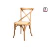 Buy cheap Wedding Event Romantic Wood Restaurant Chairs X Back Chair Rattan Seats / French Style from wholesalers