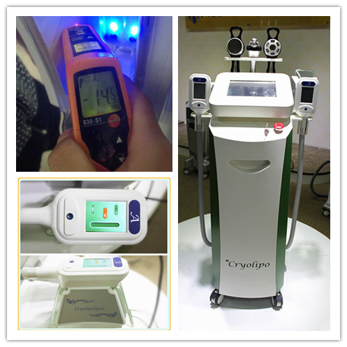 Fat Freezing Cryolipolysis Slimming Machine With Two Handles For Belly Treatment two handles work together