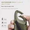Buy cheap Hand Cranked Solar LED Flashlight Rechargeable Emergency Mountaineering Buckle from wholesalers