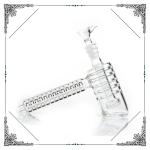 Thick Glass Hammer Bubbler Water Pipe Matrix 6 Arms Percolator Length 6.7 Inches