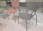 Pink Minimalist Dining Chairs PP Polypropylene Plastic Chair