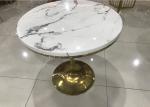 80cm Marble Top Metal Base Coffee Table