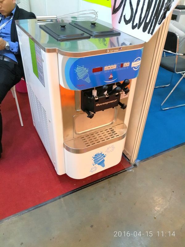 30L per hour.Oceanpower 3 flavors table top soft Ice Cream Machine machine OP130