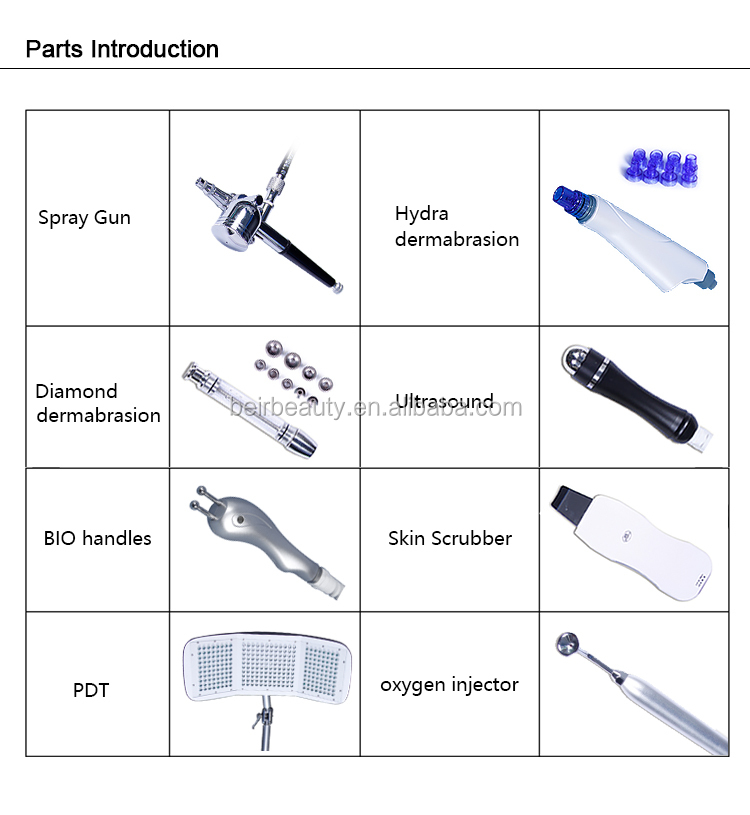 Hot Selling 8 Head Facial Beauty Machines Professional Portable Oxygen Facial Machine