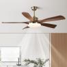 Buy cheap 42/52 Inch 3/5 Straight Blades Wooden Leaf Ceiling Fan Remote Control from wholesalers