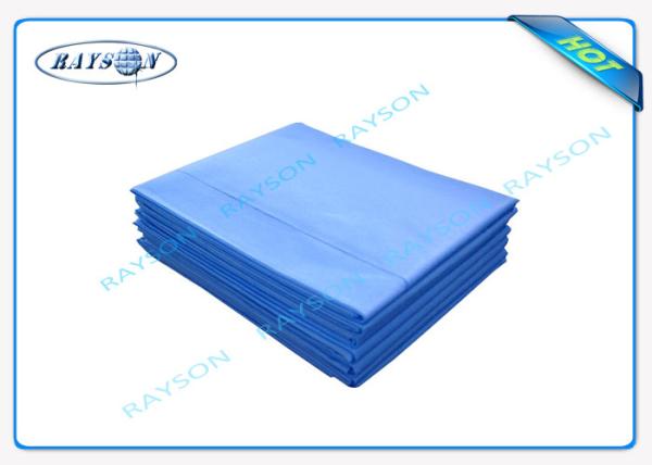 Buy cheap 100% Virgin Polypropylene Blue Disposable Bed Sheet For Hospital from wholesalers