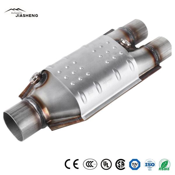 2", 2.5" Universal Oval Auto Catalytic Converter Converters Exhaust Catalytic